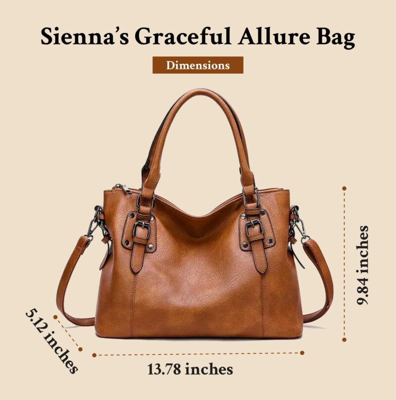 Sienna’s Graceful Allure | Elegant Leather Shoulder Bag - Image 6