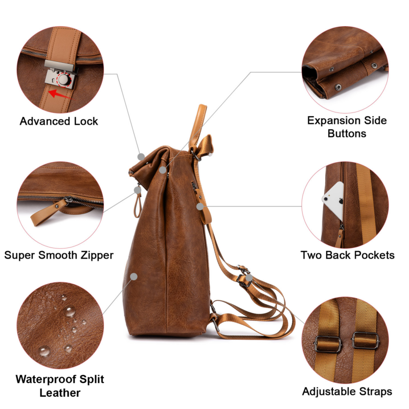 Unique Leather Backpack - Grace’s Style - Image 6