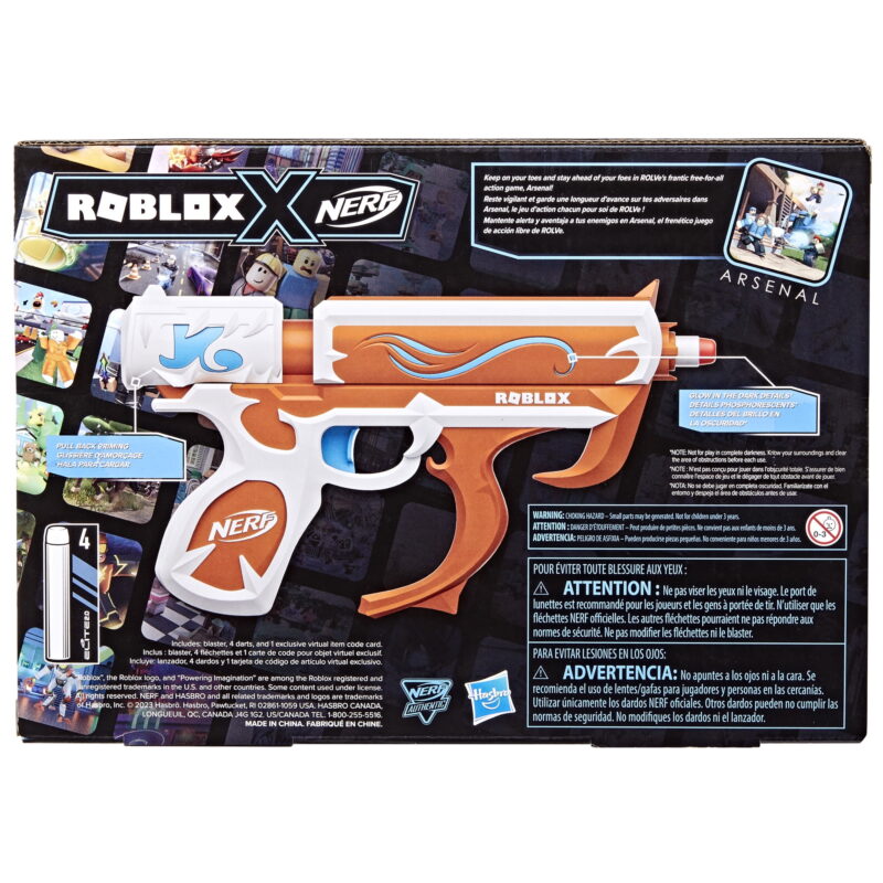 Nerf Roblox Arsenal: Soul Catalyst Dart Blaster, Includes Code to Redeem Exclusive Virtual Item, 4 Elite Nerf Darts - Image 5