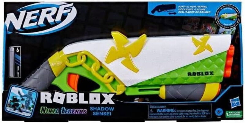 Roblox Foam Dart Blaster - Kids Outdoor Play (Exclusive Virtual Item Included) (Ninja Legends: Shadow Sensei)